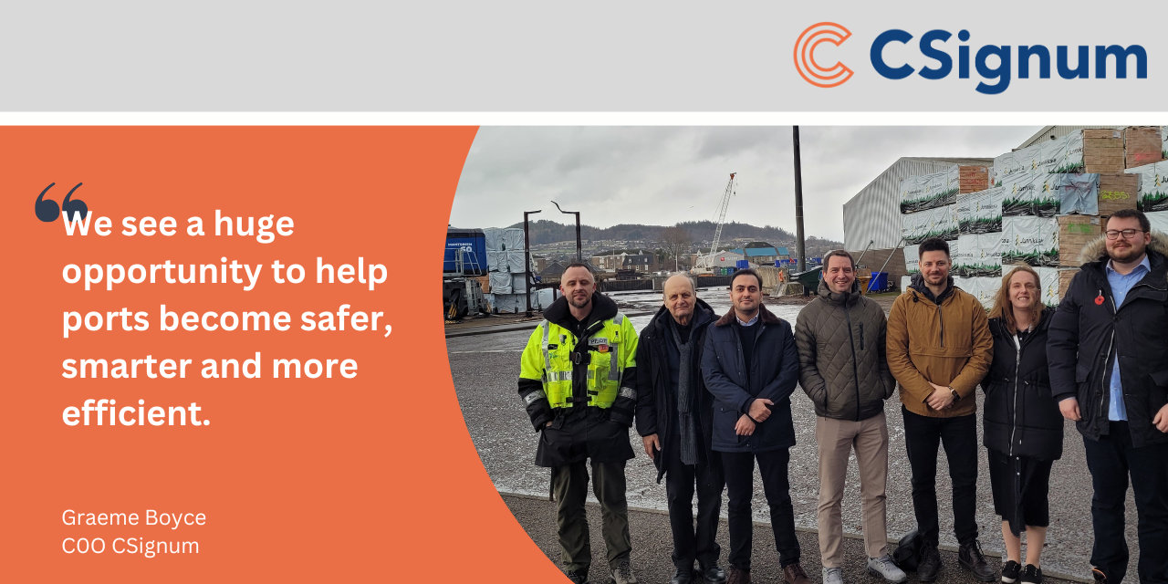 CSignum selected as a partner for £13.8m MariSens project to test how artificial intelligence, data sensors and drones can make ports safer and smarter